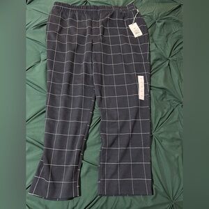 a new day Black and White Checkered Trousers